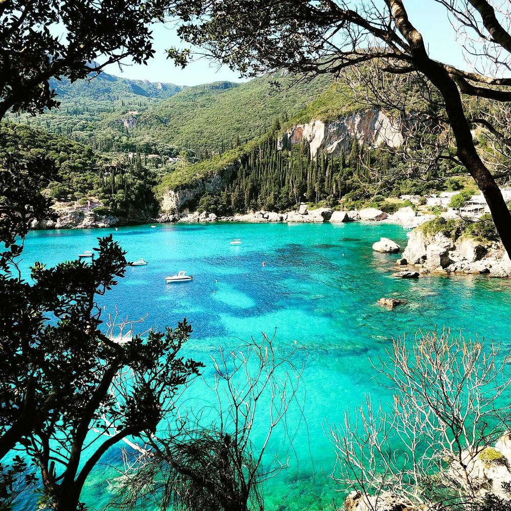 Aerial view of the Liapades coastline