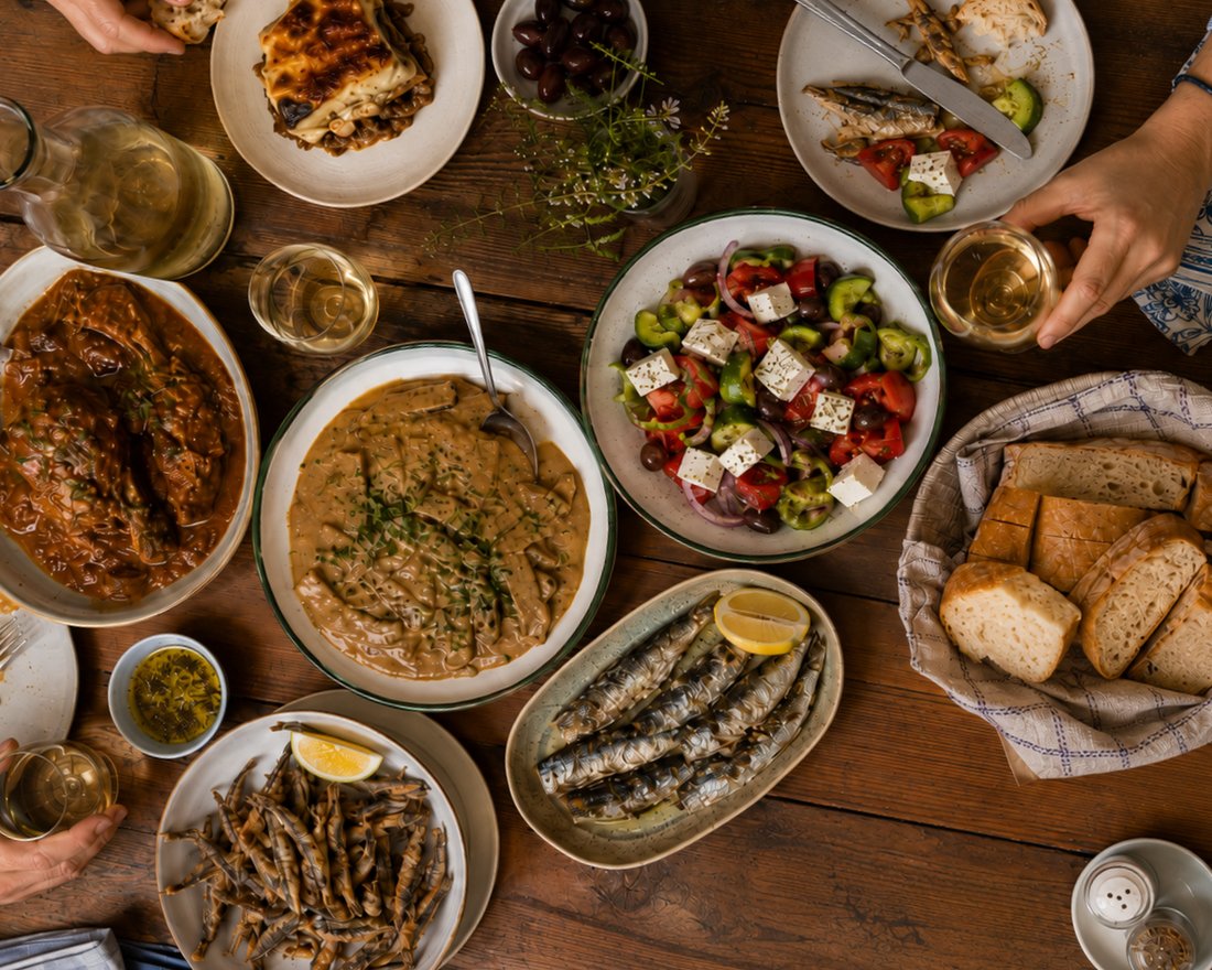 Shared plates and local wine at The Olive Tree House